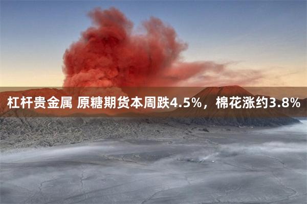 杠杆贵金属 原糖期货本周跌4.5%，棉花涨约3.8%