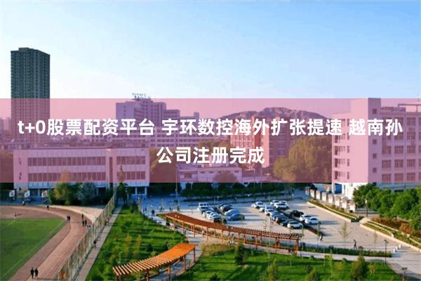 t+0股票配资平台 宇环数控海外扩张提速 越南孙公司注册完成